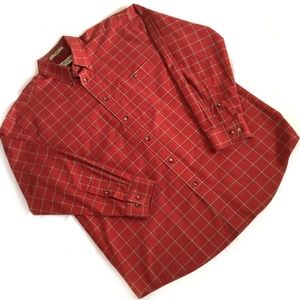 ORVIS Mid-Weight Button Down in Pumpkin Spice / Dark Rust. Sz XL